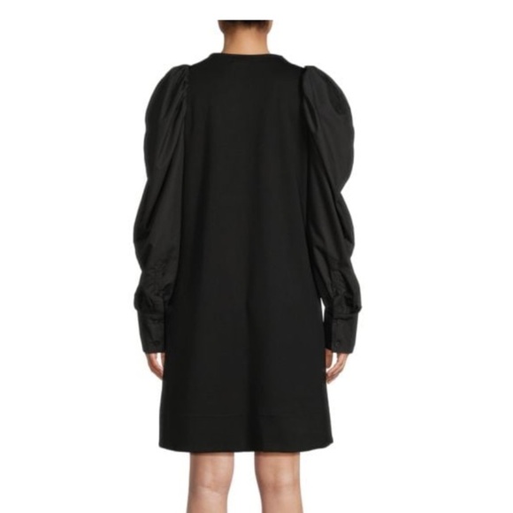 NWT Area Stars Puff Sleeve Shift Dress in Black - Picture 2 of 7